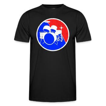 Logo de la batterie - T-shirt sport Homme - noir - Devant - AI Model Male 178 dark (178cm)