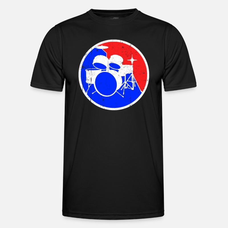 Drums Logo - Men's Functional T-Shirt - black