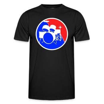 Schlagzeug Logo - Männer Funktions-T-Shirt - Schwarz - Vorne - AI Model Male 178 dark (178cm)