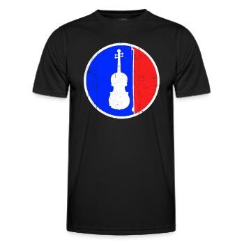Geige Logo - Männer Funktions-T-Shirt - Schwarz - Vorne - AI Model Male 178 dark (178cm)