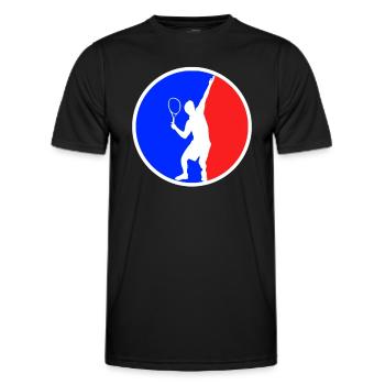 Tennis Logo - Männer Funktions-T-Shirt - Schwarz - Vorne - AI Model Male 178 dark (178cm)
