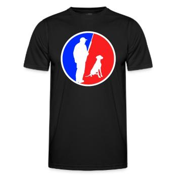 Jagd Logo - Männer Funktions-T-Shirt - Schwarz - Vorne - AI Model Male 178 dark (178cm)