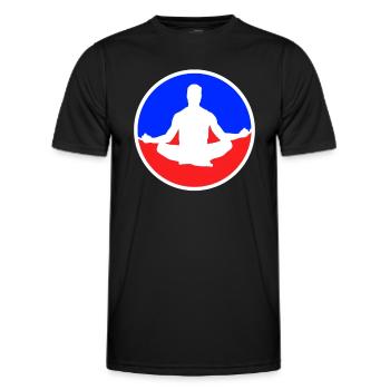 Meditation Logo - Männer Funktions-T-Shirt - Schwarz - Vorne - AI Model Male 178 dark (178cm)