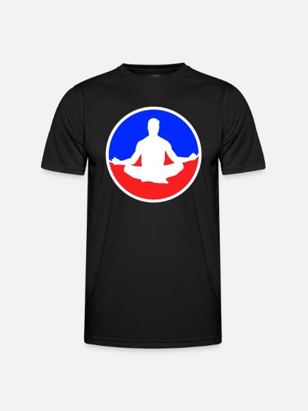 Meditation Logo - Men's Functional T-Shirt - black
