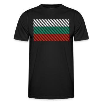 Bulgarien Flagge - Männer Funktions-T-Shirt - Schwarz - Vorne - AI Model Male 178 dark (178cm)