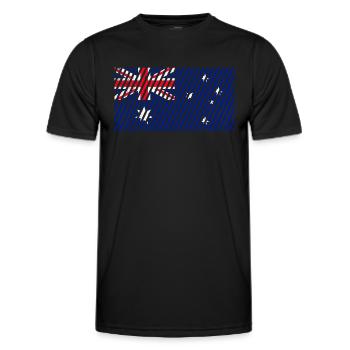 Australian Flag - Men's Functional T-Shirt - black - Front - AI Model Male 178 dark (178cm)