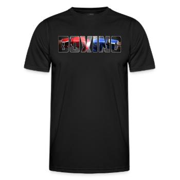 Boxing - Men's Functional T-Shirt - black - Front - AI Model Male 178 dark (178cm)