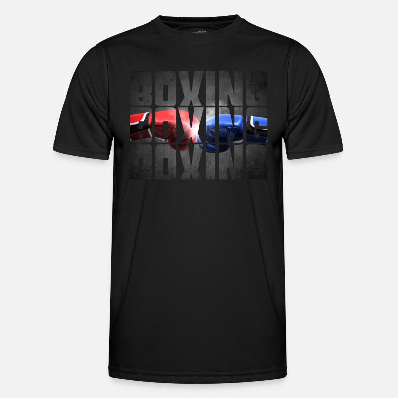 Boxen - Männer Funktions-T-Shirt - Schwarz