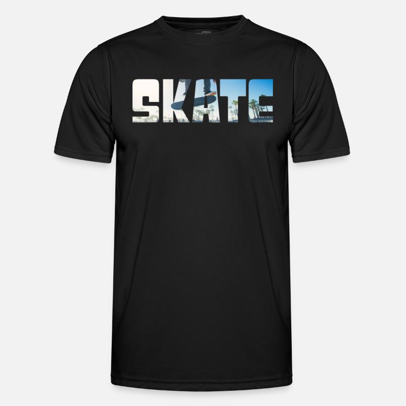 Skateboarding - Männer Funktions-T-Shirt - Schwarz