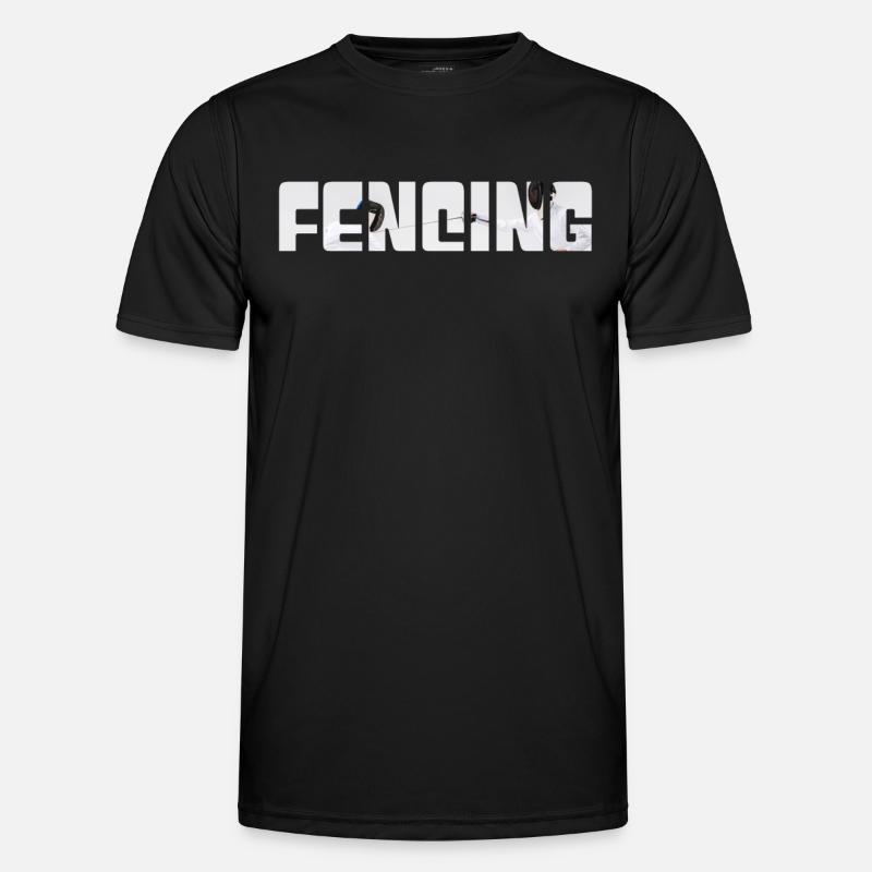 Fechten - Männer Funktions-T-Shirt - Schwarz