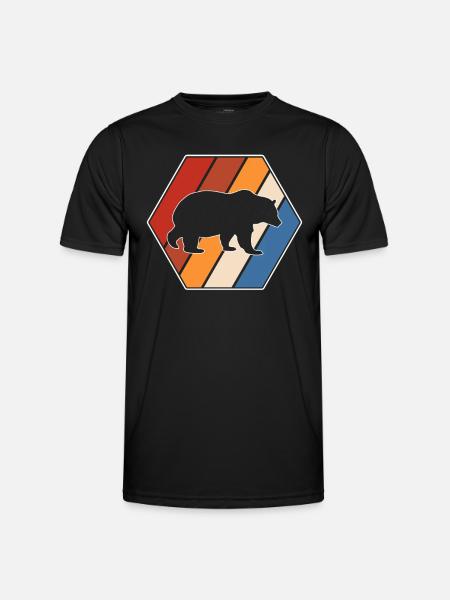 Bear Retro - Men's Functional T-Shirt - black