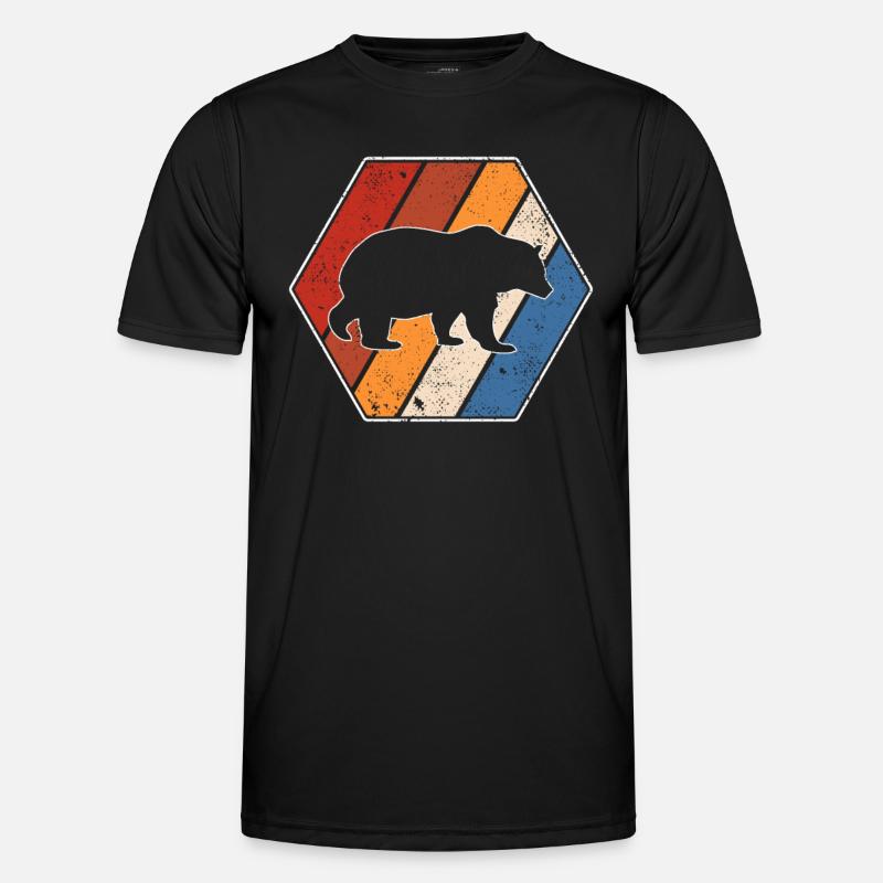 Bear Retro - Men's Functional T-Shirt - black