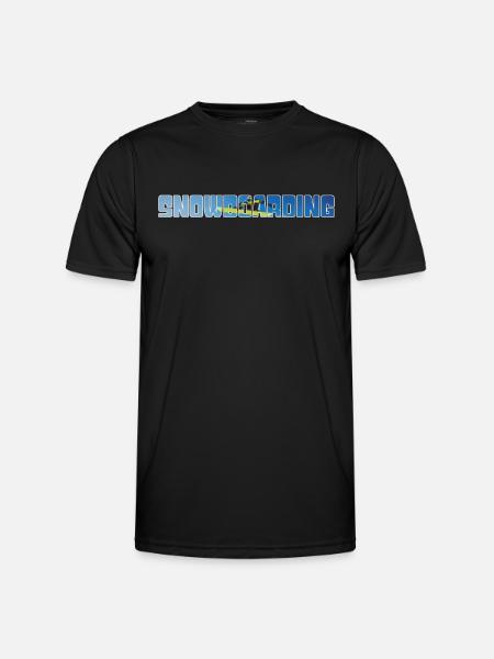 snowboarding - Männer Funktions-T-Shirt - Schwarz