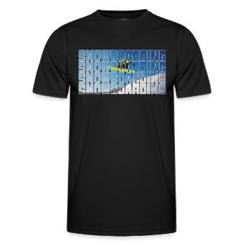snowboarding - Männer Funktions-T-Shirt - Schwarz - Vorne - AI Model Male 178 dark (178cm)