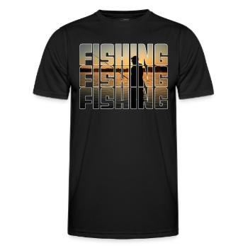 Angeln - Männer Funktions-T-Shirt - Schwarz - Vorne - AI Model Male 178 dark (178cm)