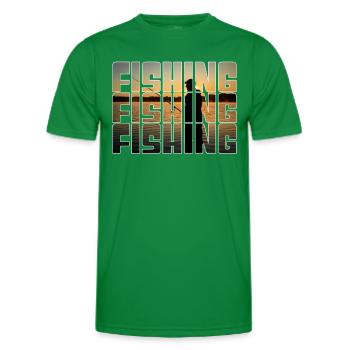 Angeln - Männer Funktions-T-Shirt - Kelly Green - Vorne - AI Model Male 178 dark (178cm)