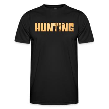 Hunt - Men's Functional T-Shirt - black - Front - AI Model Male 178 dark (178cm)