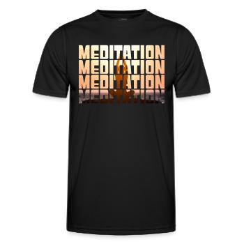 Méditation - T-shirt sport Homme - noir - Devant - AI Model Male 178 dark (178cm)