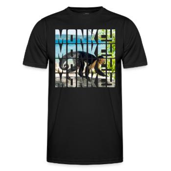 Singe - T-shirt sport Homme - noir - Devant - AI Model Male 178 dark (178cm)