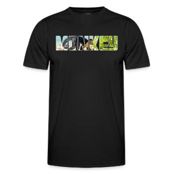 Singe - T-shirt sport Homme - noir - Devant - AI Model Male 178 dark (178cm)