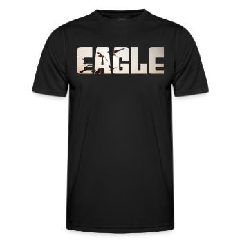 Adler - Männer Funktions-T-Shirt - Schwarz - Vorne - AI Model Male 178 dark (178cm)
