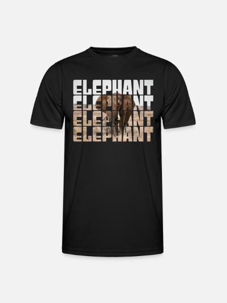 Éléphant - T-shirt sport Homme - noir