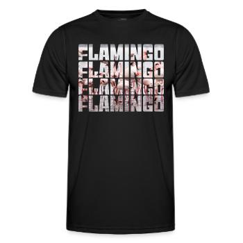 Flamingo - Männer Funktions-T-Shirt - Schwarz - Vorne - AI Model Male 178 dark (178cm)