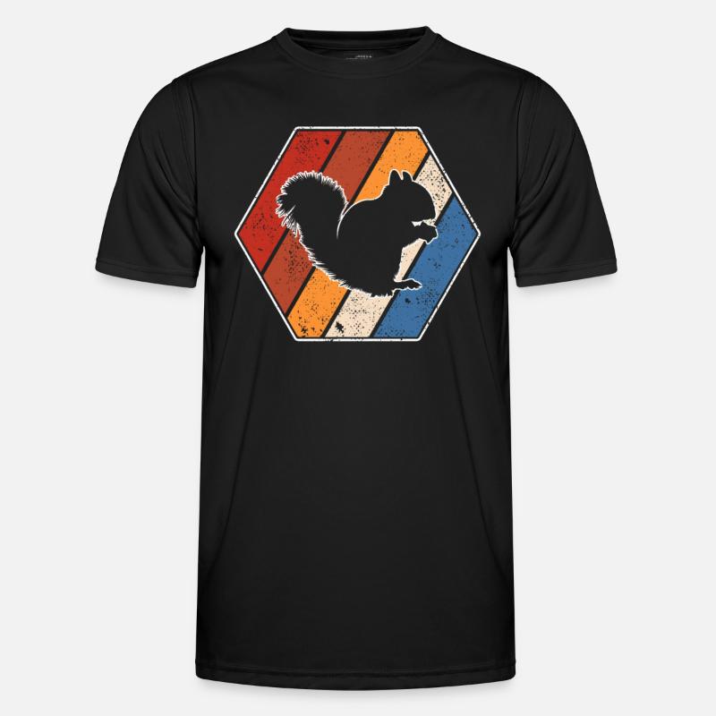 Squirrel Retro - Men's Functional T-Shirt - black