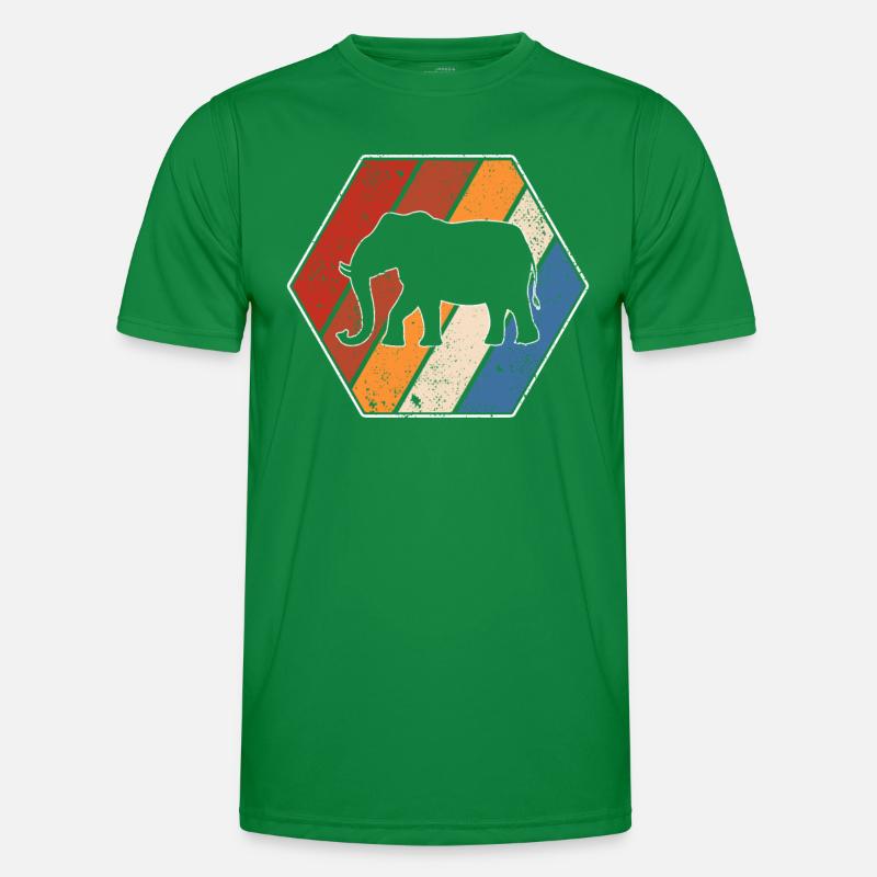Elefant Retro Männer Funktions-T-Shirt