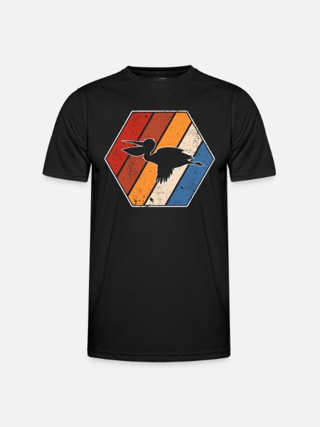 Pelikan Rétro - T-shirt sport Homme - noir