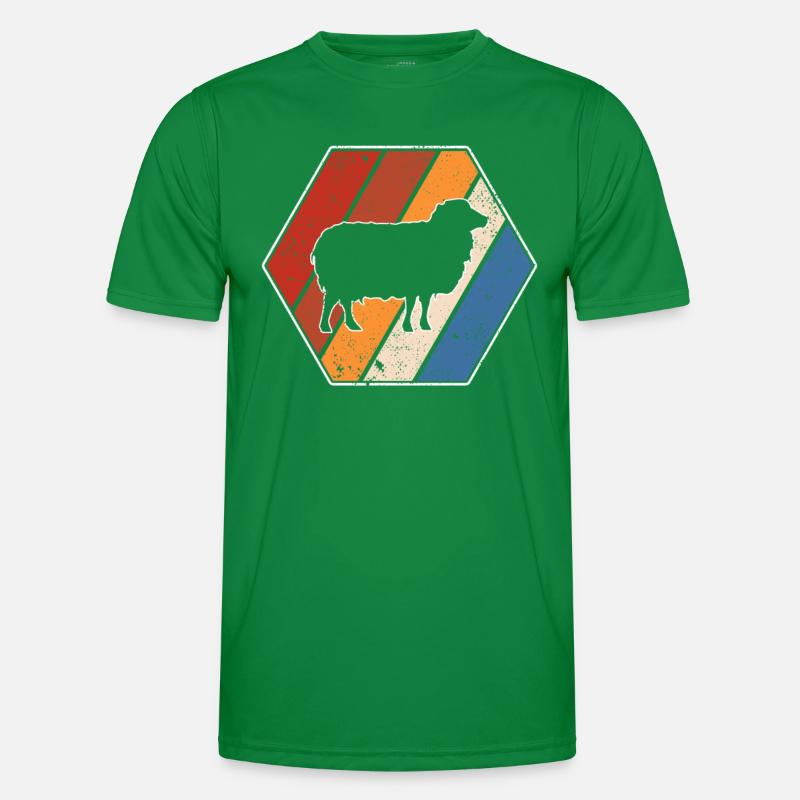 Schaf Retro Männer Funktions-T-Shirt