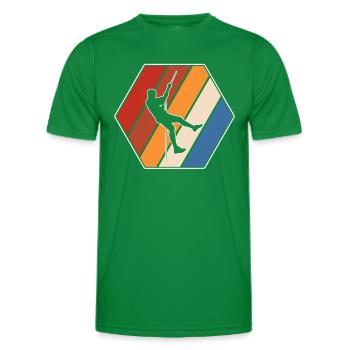 Klettern Retro - Männer Funktions-T-Shirt - Kelly Green - Vorne - AI Model Male 178 dark (178cm)