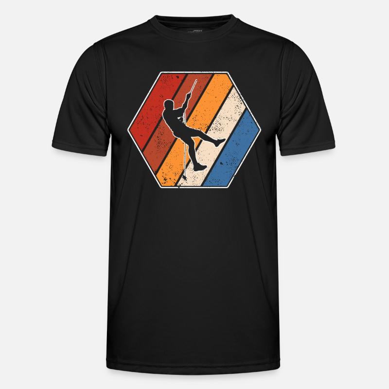 Climbing Retro - Men's Functional T-Shirt - black