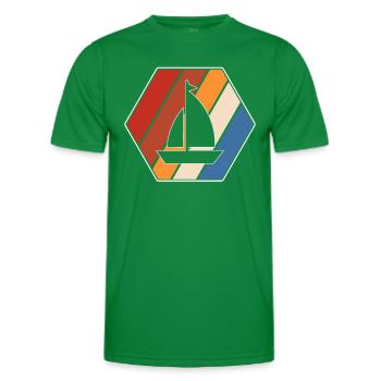 Rétro de la voile - T-shirt sport Homme - vert - Devant - AI Model Male 178 dark (178cm)
