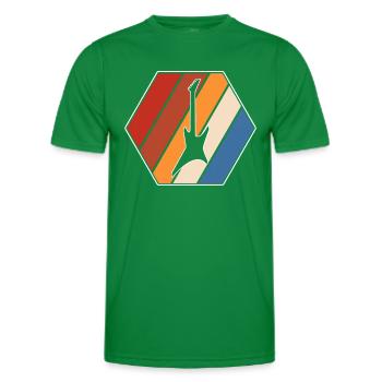 E Guitare Rétro - T-shirt sport Homme - vert - Devant - AI Model Male 178 dark (178cm)