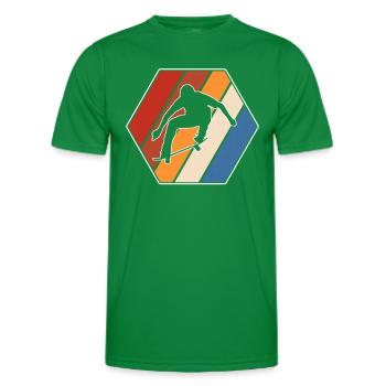 Skate Retro - Männer Funktions-T-Shirt - Kelly Green - Vorne - AI Model Male 178 dark (178cm)