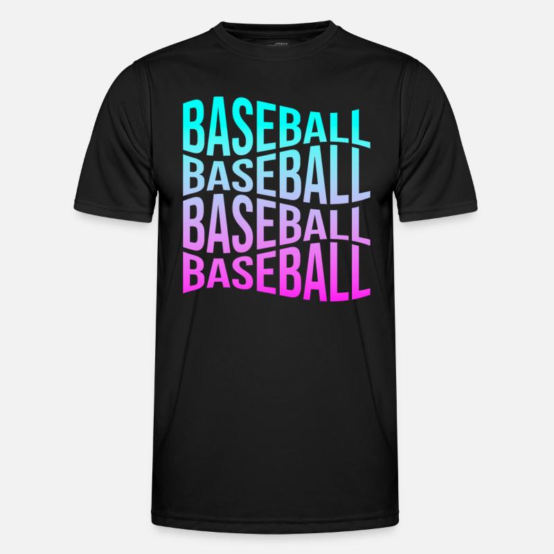 Baseball - Männer Funktions-T-Shirt - Schwarz