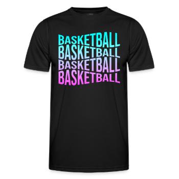 Basketball - Men's Functional T-Shirt - black - Front - AI Model Male 178 dark (178cm)