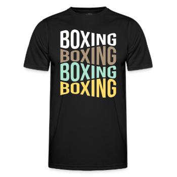 Boxing - Men's Functional T-Shirt - black - Front - AI Model Male 178 dark (178cm)