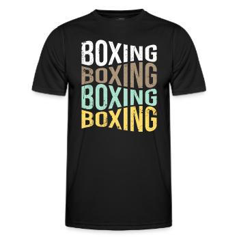 Boxen - Männer Funktions-T-Shirt - Schwarz - Vorne - AI Model Male 178 dark (178cm)