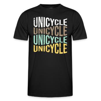 Einrad - Männer Funktions-T-Shirt - Schwarz - Vorne - AI Model Male 178 dark (178cm)