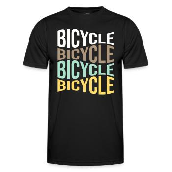 Bicyclette - T-shirt sport Homme - noir - Devant - AI Model Male 178 dark (178cm)
