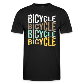Bicyclette - T-shirt sport Homme - noir - Devant - AI Model Male 178 dark (178cm)