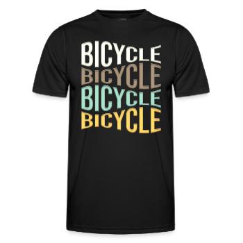 Bicyclette - T-shirt sport Homme - noir - Devant - AI Model Male 178 dark (178cm)