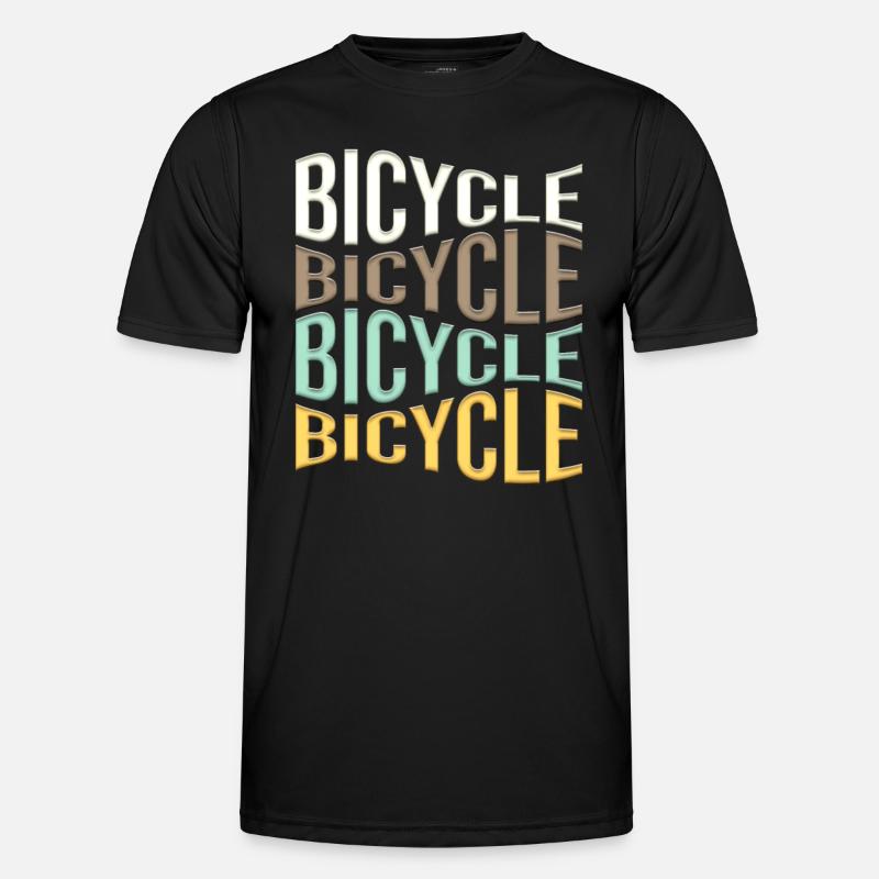 Fahrrad - Männer Funktions-T-Shirt - Schwarz