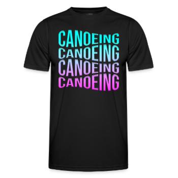 Canoeing - Men's Functional T-Shirt - black - Front - AI Model Male 178 dark (178cm)