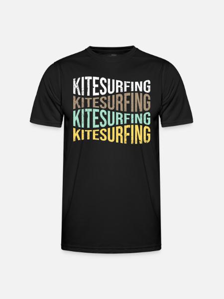 Kite Surfing - Men's Functional T-Shirt - black