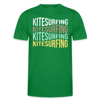 kite surfen - Männer Funktions-T-Shirt - Kelly Green - Vorne - AI Model Male 178 dark (178cm)