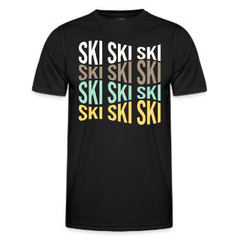ski - T-shirt sport Homme - noir - Devant - AI Model Male 178 dark (178cm)