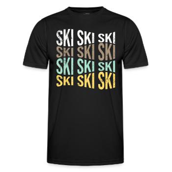 ski - T-shirt sport Homme - noir - Devant - AI Model Male 178 dark (178cm)